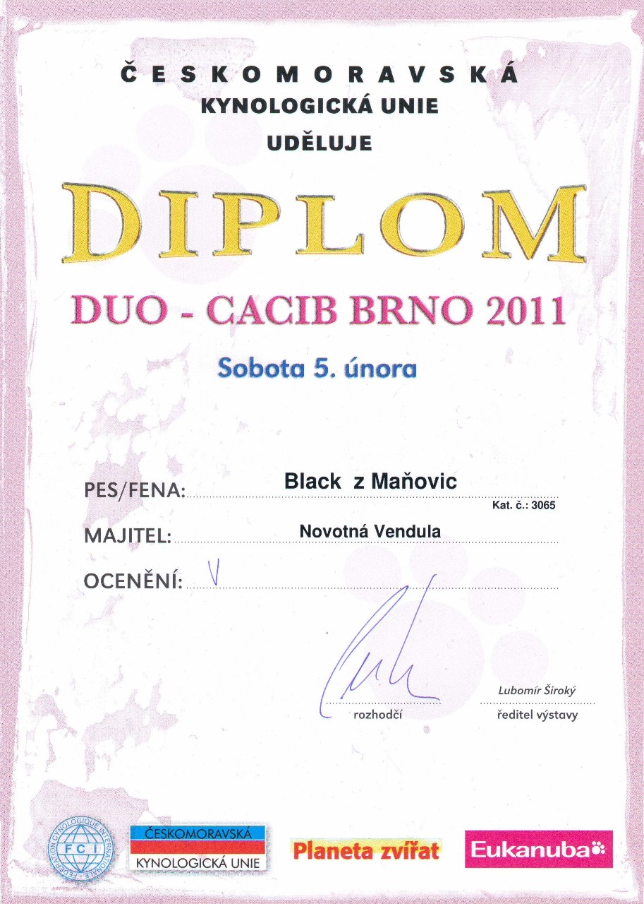 DUO - CACIB Brno - Diplom